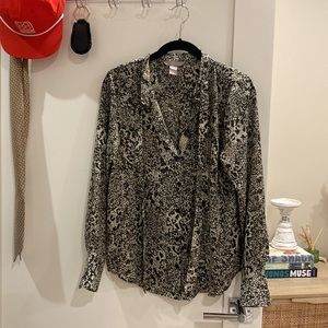 H&M; snakeskin pattern blouse